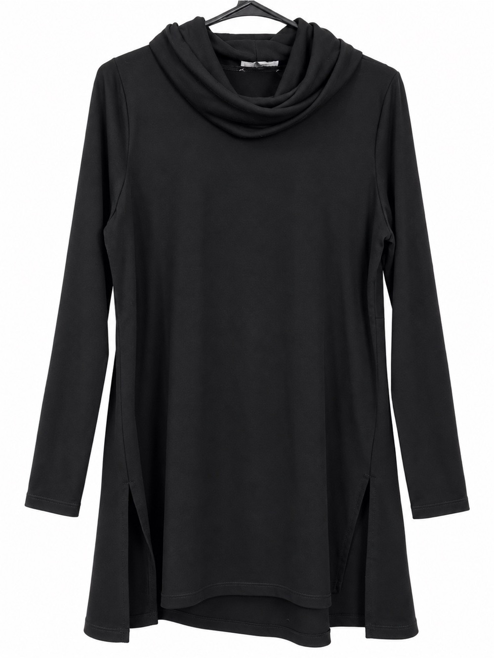 Lisa Rinna Collection Black Cowl Neck Long Sleeve Tunic